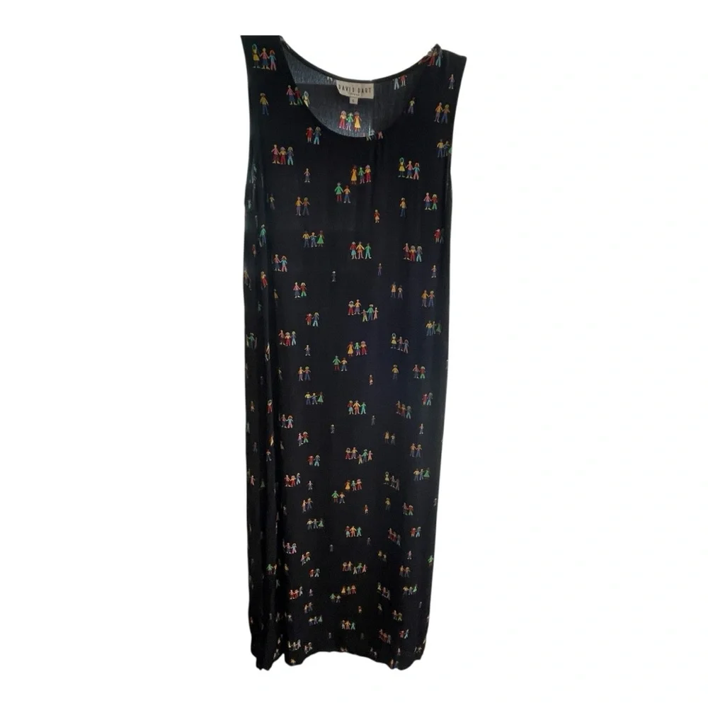 David Dart Black Sleeveless Scoop Neck Sundress teacher - Picture 1 of 6